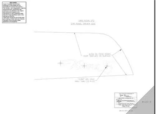 Quarter Panel Emblem Template Kit - Nova - 65 Chevy II Nova