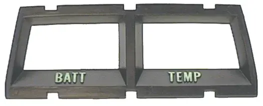 Console Gauge Battery and Temp Bezel - 68-69 Camaro; 68-74 Chevy II Nova; 74 GTO