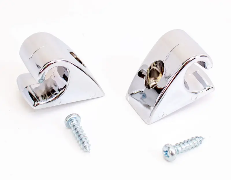 Sun Visor Retainer Clips (Chrome) - LH/RH Pair - 67-72 Chevy GMC C/K Truck