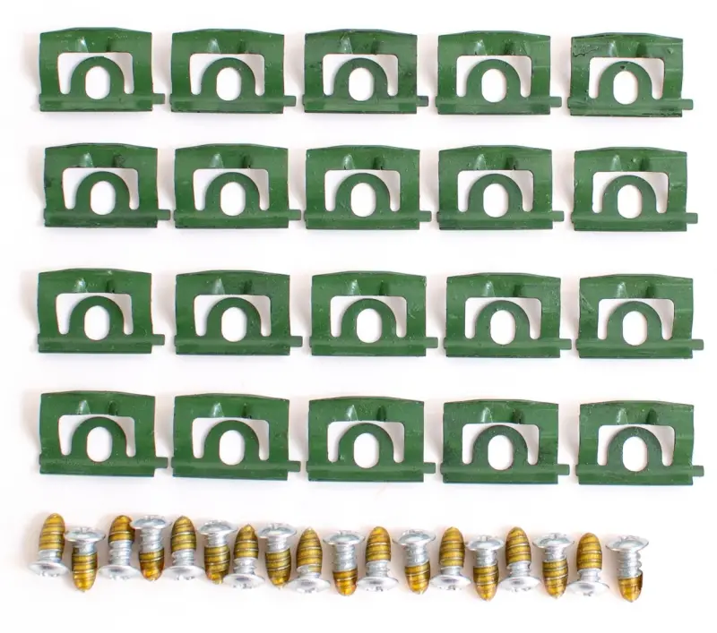 Back Glass Molding Clips & Screw Set - 68-69 Barracuda Coupe