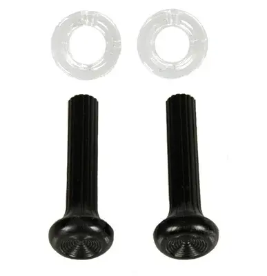 Dash Side Vent Pull Knobs & Clear Ferrules - 4 Piece Set for Both Sides - 68 Camaro Firebird