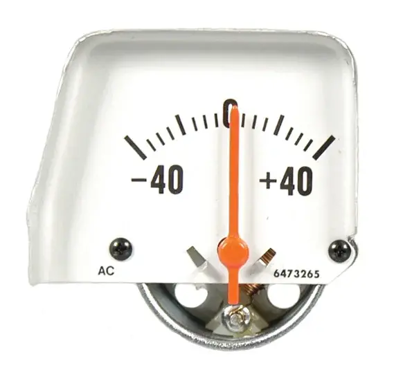 Console Amp Gauge - Silver Face - 68-69 Camaro