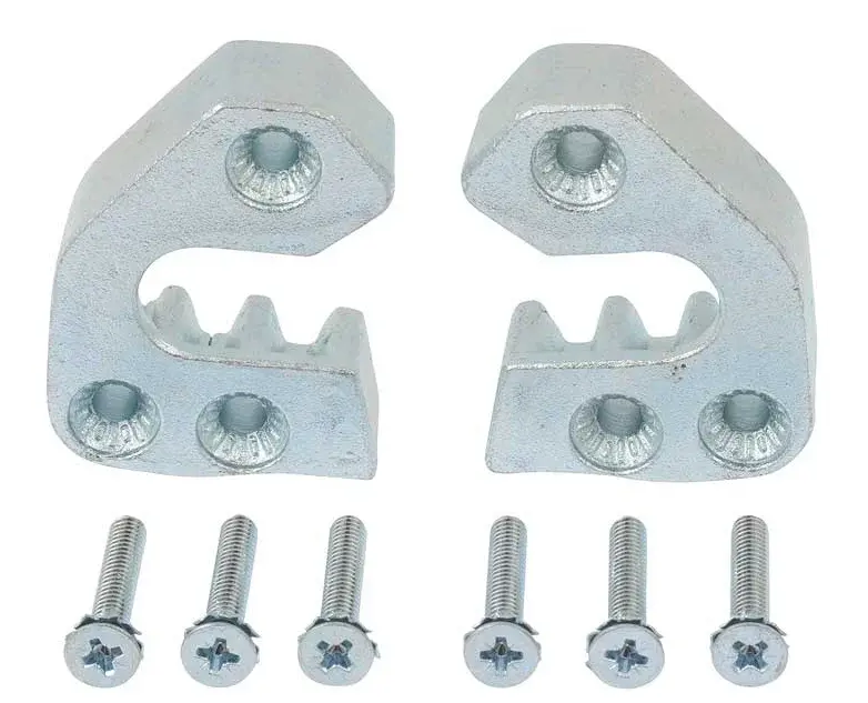 Door Striker Plates w/ Screws - LH/RH Pair - 68-70 Dodge Plymouth B-Body