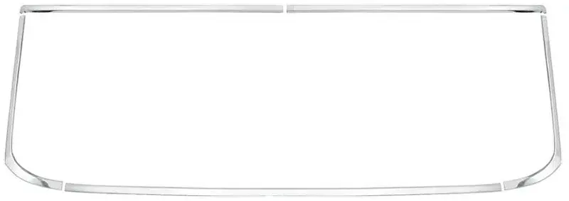 Back Glass Molding Set - 66-67 Chevy II Nova 2 Door Hardtop