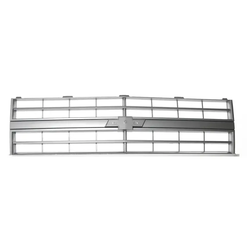 Premium Grille - OE Style with Emblem Mount - Argent Gray - Single Headlight - 85-88 CK Chevy Pickup Blazer Suburban