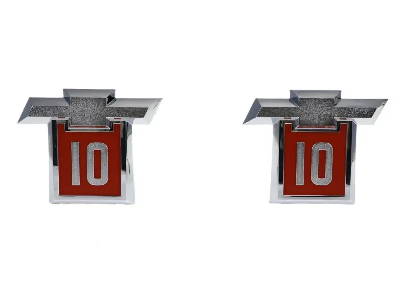 Front Fender Emblems - &quot10" w/ Hardware - Pair - 1964 Chevy C/K Pickup Truck Suburban