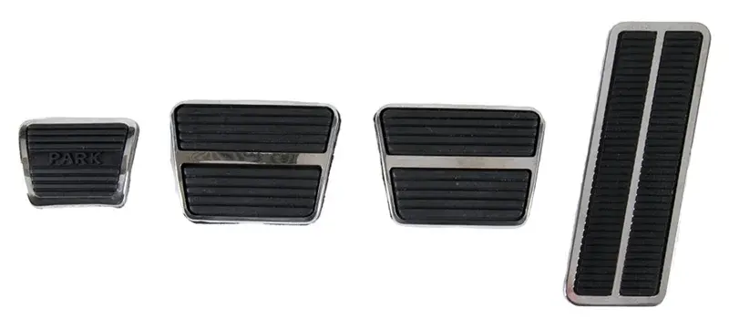 Pedal Pad and Trim Kit - Manual Transmission with Standard Brakes - 67-68 Camaro Firebird; 68-72 Chevelle