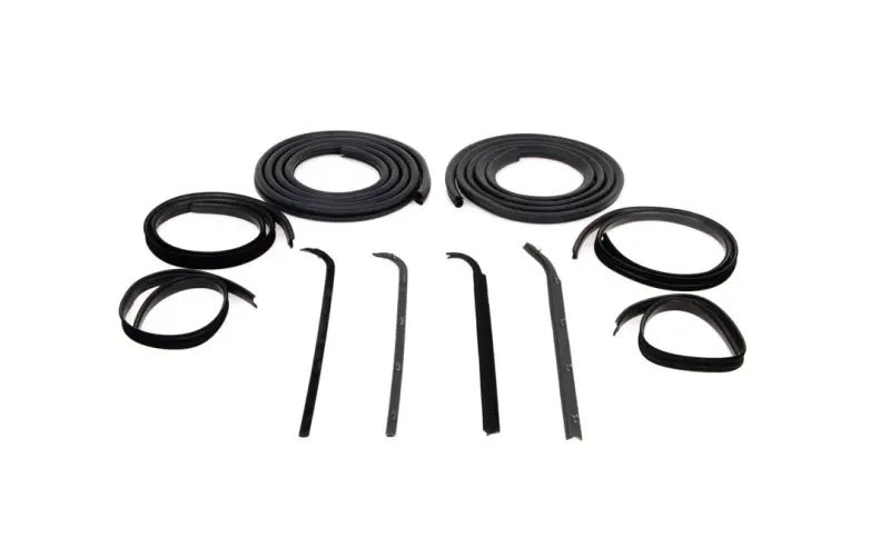 Front Door Seal Kit - 10pcs - Channels/Div Bars/Felts/Door Seals - 71-72 F100 F250 F350 Pickup