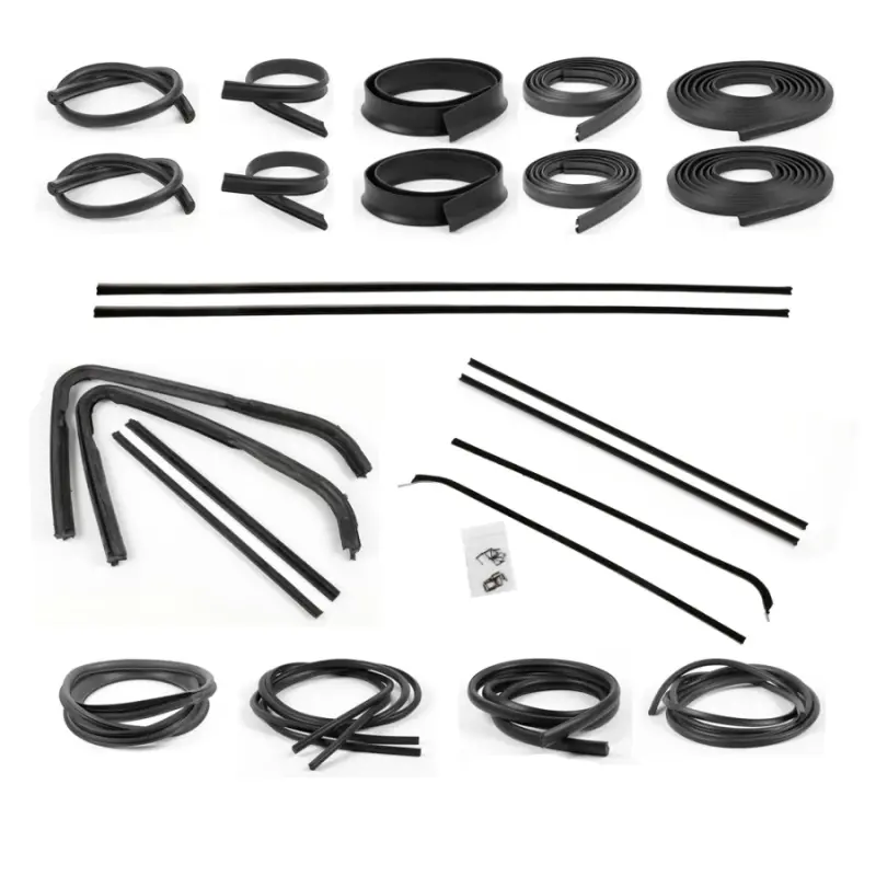 Weatherstrip Kit - Full - w/ Reveal Trim Groove - 13pcs - 54-55 Chevy GMC Pickup Truck