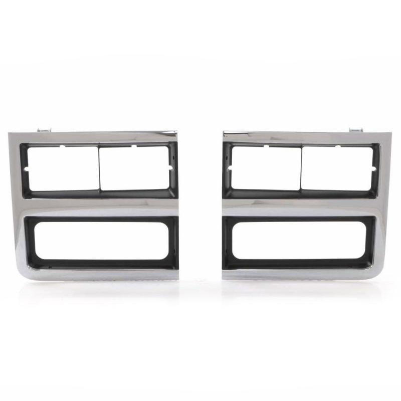 Premium Headlight Bezels - Dual HL - Pair - 89-91 Chevy CK Squarebody Truck SUV