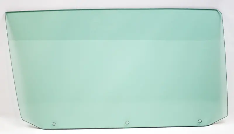 Door Glass with 3 Holes - Green Tint - RH - 65 Chevelle GTO Malibu Coupe