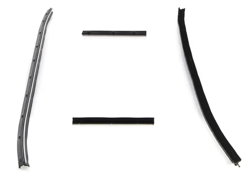 Front Door Beltline Window Felts - Inner & Outer - 71 Dodge Plymouth E-Body Convertible