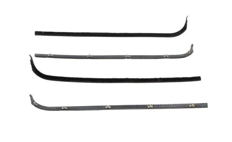 Front Door Beltline Window Felts - Chrome - 4pcs - 67-70 F-Series Pickup