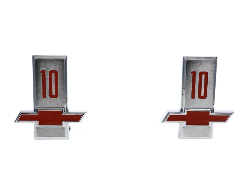 Front Fender Emblems - &quot10" - Pair - 1963 Chevy C/K Pickup Truck Suburban