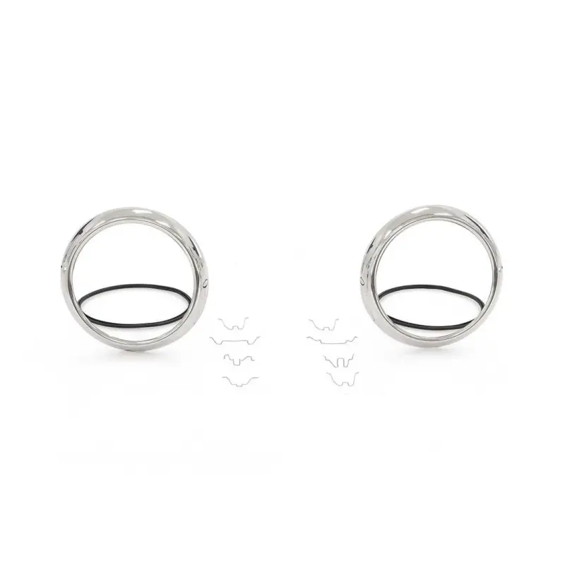 Headlamp Bezel Kit - Stainless - 47-55 Chevy GMC Truck Suburban