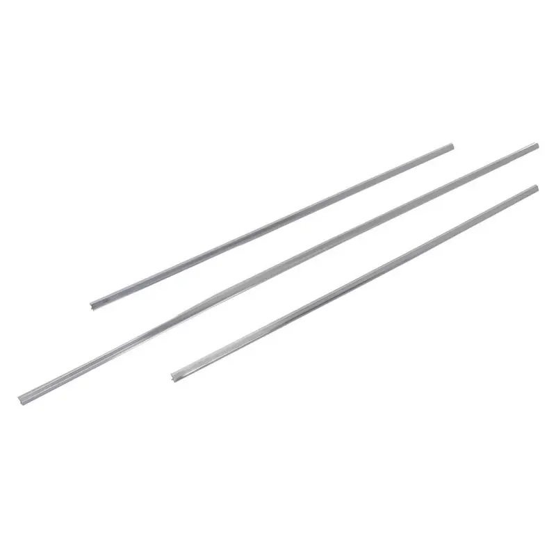 Rear Window Gasket Lock Strip Set - 3 pcs Chrome - 67-76 Dart 2d Hardtop 67-69 Barracuda Hardtop 71-76 Scamp