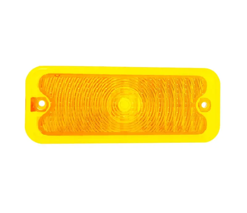 Park Lamp Lens - Amber - without trim - RH - 73-74 Chevy GMC C/K Pickup Truck Blazer Jimmy Suburban (non-diffused)