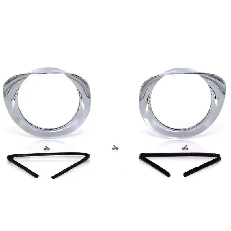 Headlamp Bezels with Seals - Pair - 55-57 Chevy GMC Pickup Truck Suburban