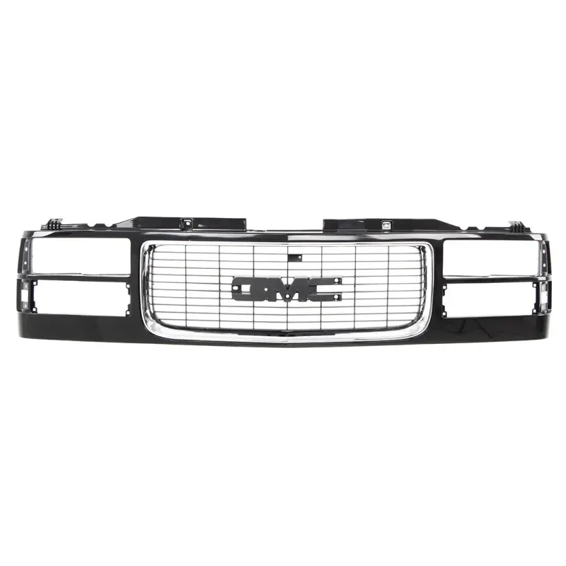 Grille Shell - Chrome/Black - Dual Headlight - 94-98 GMC CK Pickup SUV