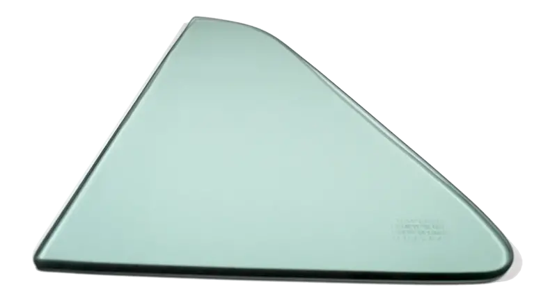 Vent Window Glass - Green Tint - LH or RH - 51-55 Chevy GMC Truck