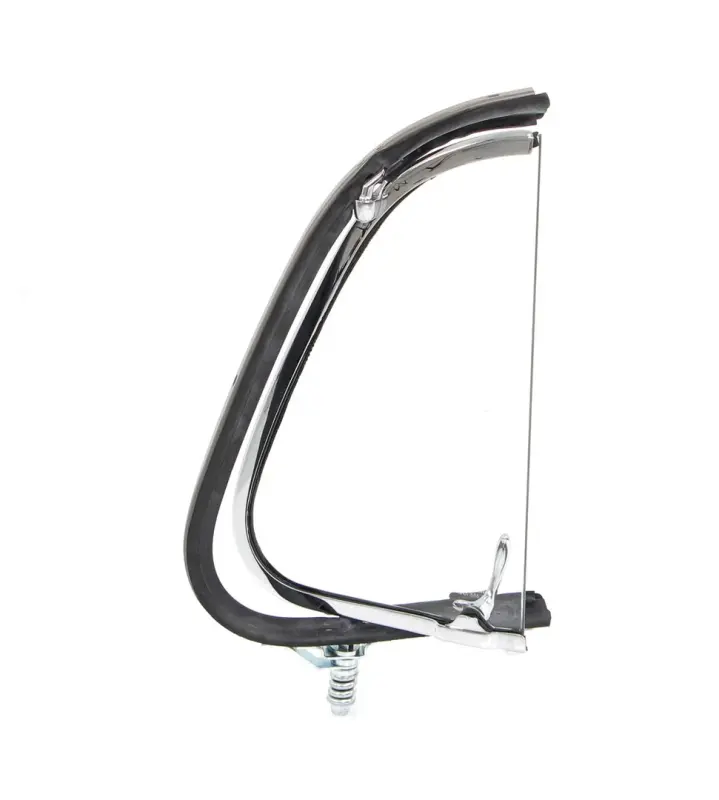 Vent Window Assembly - LH - Clear Glass - Chrome Frame - 48-50 F1 F2 Ford Pickup Truck