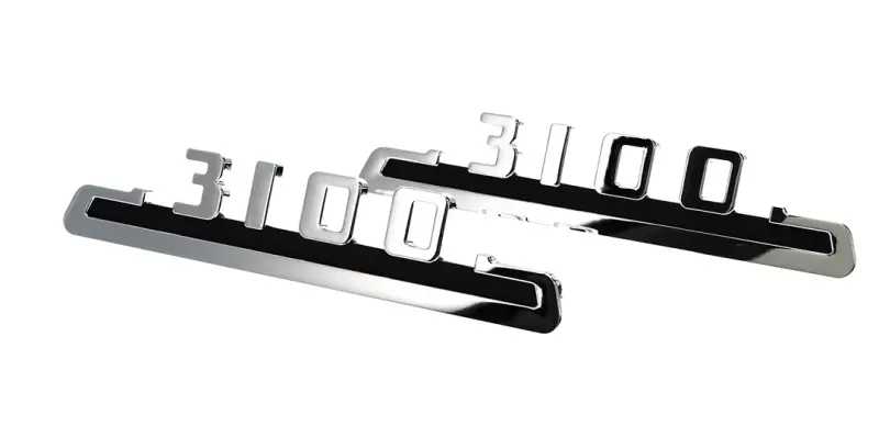 Hood Side Emblems - Pair - 3100 - 53-54 Chevy Pickup Truck Suburban