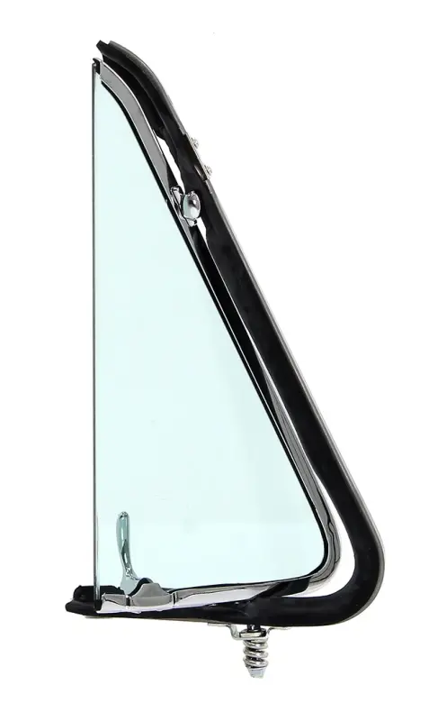 Vent Window Assembly - RH - Green Tint - Chrome Frame - 53-55 Ford F100 F250 F350 Pickup Truck
