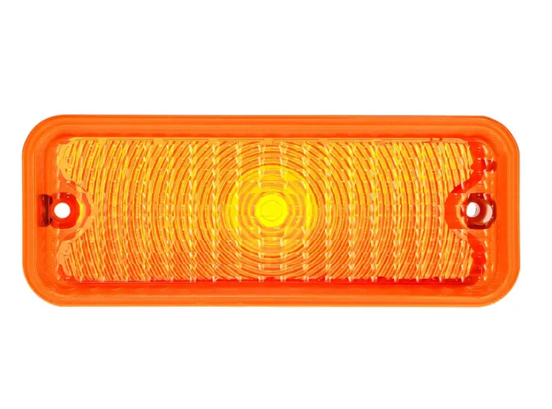 Park Lamp Lens - Amber - with trim - LH - 73-74 Chevy GMC C/K Pickup Truck Blazer Jimmy Suburban (diffused)