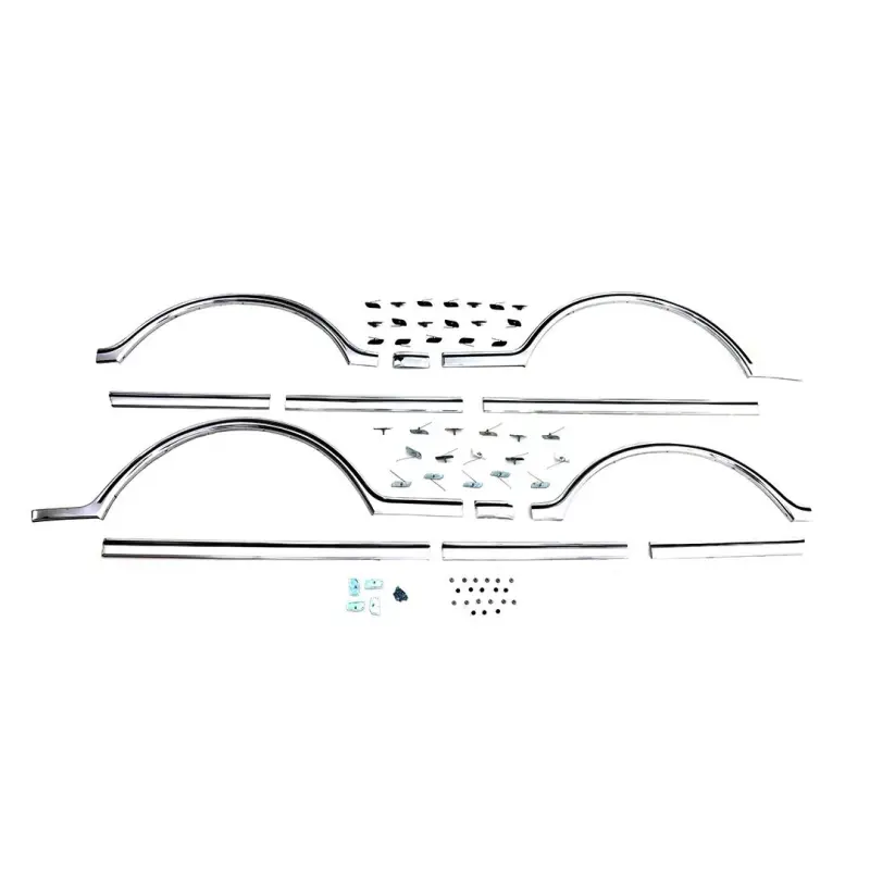 Side Molding Set - 12pcs with clips - 67-68 Chevy GMC CK Fleetside Shortbed Pickup