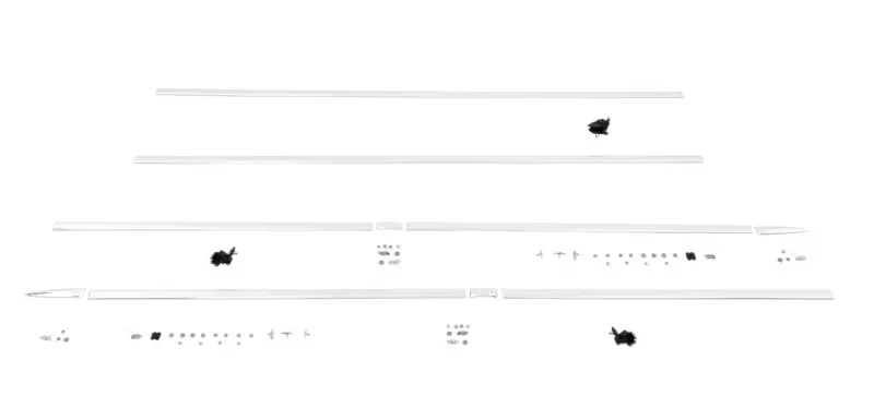 Side Molding Set - 10 pcs with clips - 62-66 GMC CK Shortbed Fleetside Truck