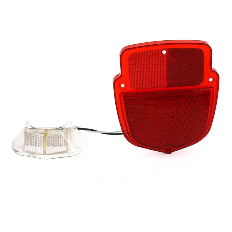 Tail Light Lens - Red Lens - 38 Red LED - 12 White License Lamp LED - LH - 55-66 Ford F100 F250 Flareside Truck