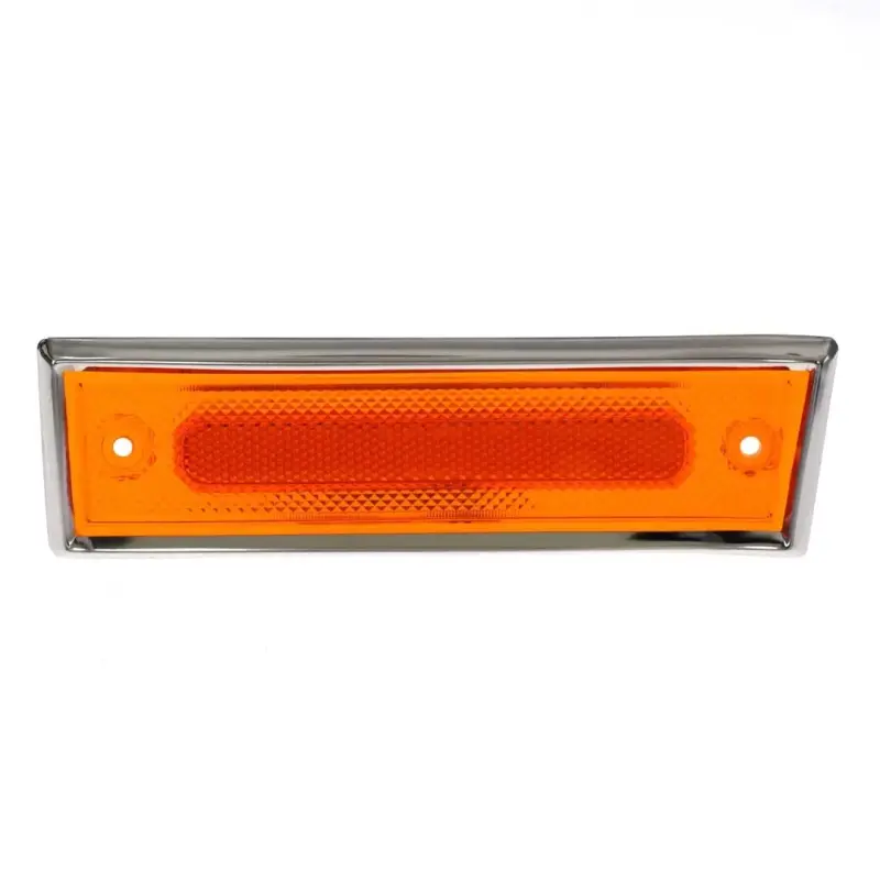 Front Side Marker Lens - Amber - 8 Amber LED - Dual Function - Stainless Bezel - LH - 81-91 Chevy GMC Truck Blazer Jimmy Suburban