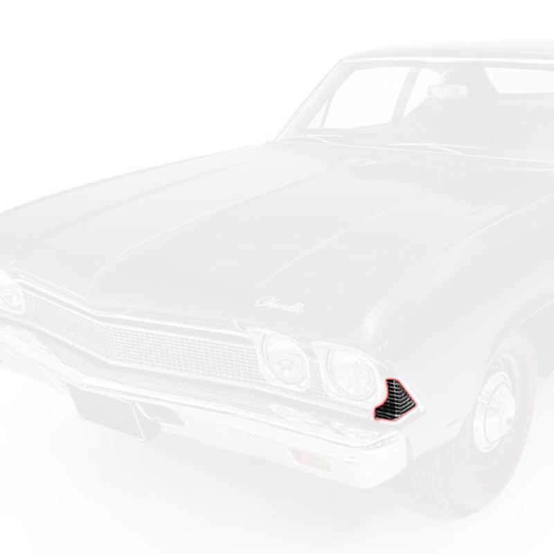 Grille Extensions - Pair - 68 Chevelle Malibu El Camino
