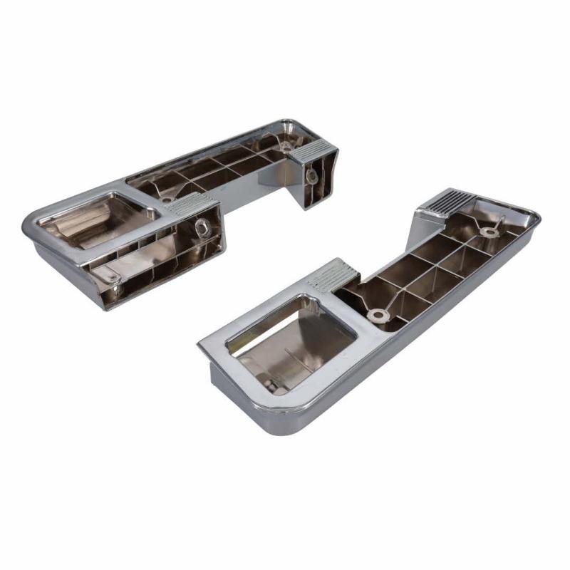 Rear Armrest Bases - Chrome Pair - 64-67 Chevelle El Camino GTO