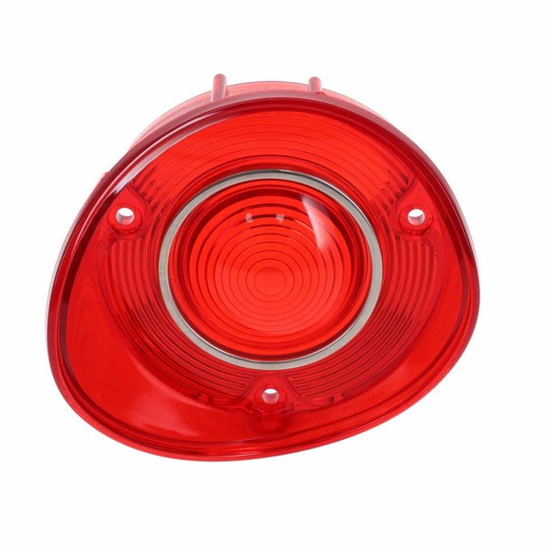 Tail Light Lens - Red - with Stainless Trim - LH - 72 Chevelle Malibu