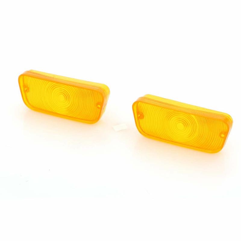Park Lamp Lenses - Amber - Pair - 67-69 Ford Truck