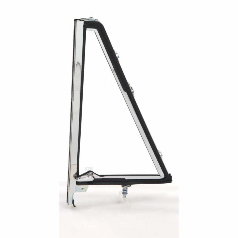 Vent Window Assembly - Clear Glass Chrome Frame - LH - 66-67 Bronco