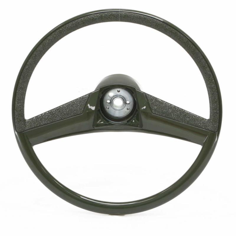 Steering Wheel - Olive Green - 70-72 Chevrolet GMC CK Truck - Aftermarket 15-Inch Diameter