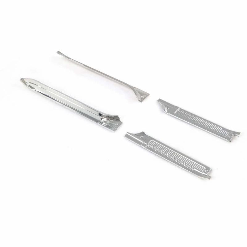 Front Door Sill Plates - Aluminum - 4pcs Set - 73-89 Chevy GMC CK Crew Cab Truck Suburban