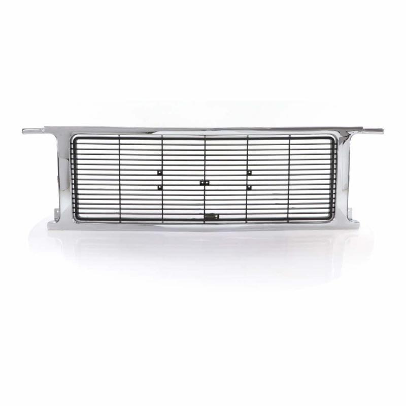 Grille - Chrome Argent - Dual Headlamps - 89-91 GMC Squarebody Pickup Jimmy Suburban