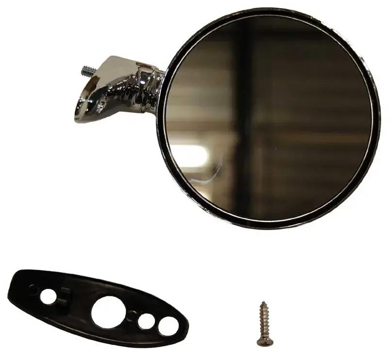Chrome Non-Remote Mirror w/ Hardware w/o Pentastar Logo - RH - 67-74 A-Body; 67-70 B-Body