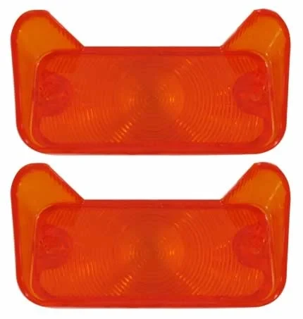 Parking Lamp Lenses - Amber - Pair - 68 Chevelle Malibu