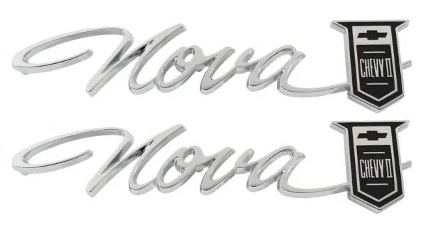 Quarter Panel Emblems - Nova Chevy II - Pair - 65 Chevy II Nova
