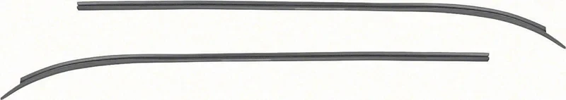 Interior Upper Windshield Trim Moldings - Black, Paint to Match - 62-67 Chevy II Nova