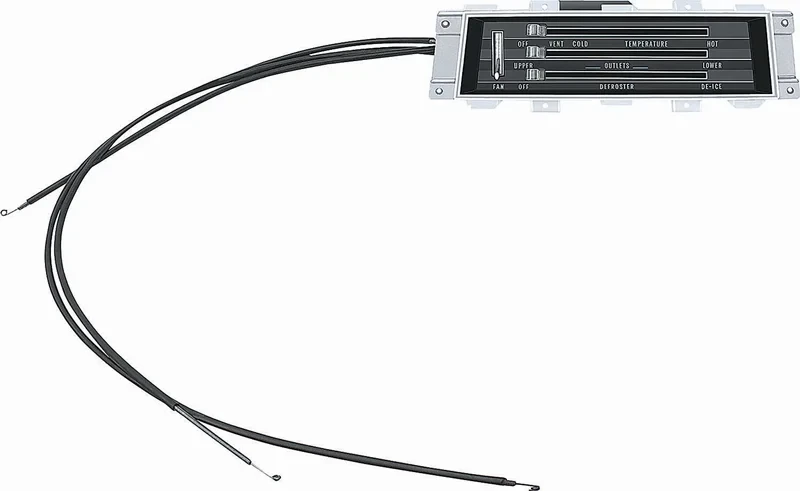 Heater Control Assembly with Cables - Models with A/C - 67 Camaro Firebird