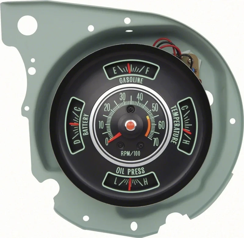 Tachometer/Gauge Cluster - 5500 RPM Redline - 69 Chevelle El Camino (Super Sport)