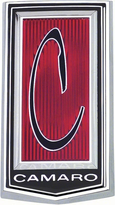 Header Panel Emblem - C Script - 71-73 Camaro
