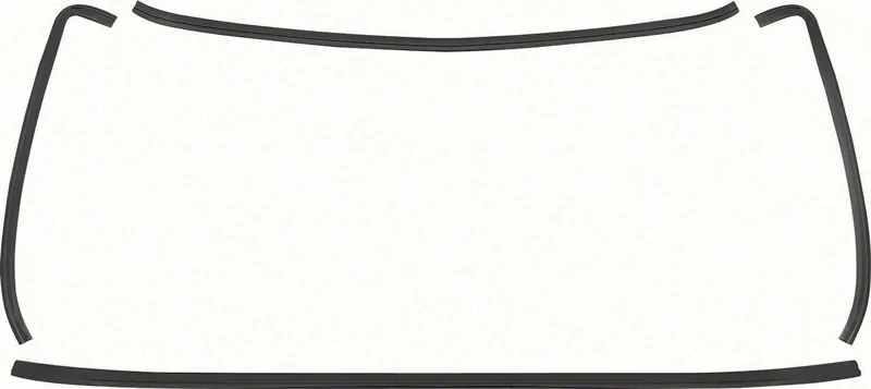 Back Glass Molding Set - Black - 75-81 Camaro Firebird