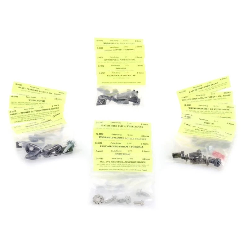 Underhood Detailing Hardware Kit - 166pcs - 66 Chevy II Nova