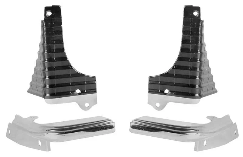 Grille Extensions and Outer Lower Molding - 4pcs - 68 Chevelle Malibu El Camino SS
